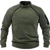 Generic Felpa tattica da uomo in pile pullover all'aperto maglione caldo esercito antivento maglioni invernali in pile polare felpe sportive da combattimento cappotti con cerniera giacche militari slim fit