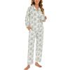 LUBOT Pigiama Donna in Cotone 100% Tessuto - Completo 2 Pezzi Manica Corta con Bottoni, Anti-Sgualcitura & Traspirante, per Notte e Casa