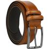 No Limits Cintura Uomo In Vera Pelle, Made in Italy, Classica Senza Cuciture e Accorciabile, Fibbia in Metallo Nickel Free, Alta 3,5 cm Con Scatola