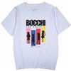Charous T-shirt in cotone con stampa digitale a cartoni animati di BOCCHI The Rock, casual, per fan dei manga, regalo cosplay, bianco, L