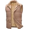 Lonya Gilet Uomo Invernale Smanicato Trapuntato Gilet in Pile con Tasche Multiple Leggero Giubbotto Senza Maniche Giacca impermeabile Antivento Termico, Nudo Kaki, L
