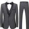 Sliktaa Abito da Uomo 3 Pezzi Slim Fit Abiti da Pranzo Nero Rosso Blu Formale Giacca da Smoking da Uomo Giacca Gilet Pantaloni