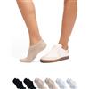 DANISH ENDURANCE Fantasmini Uomo Cotone, 6 Paia, Multicolore (2x Beige, 2x Bianco, 2x Nero), 43-47