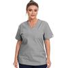 JONATHAN UNIFORM Casacca Sanitaria Donna con 3 Tasche, Divisa OSS a Manica Corta per Dentista, Veterinario (Grigio, L)