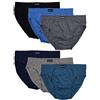 MioRalini 6 Slip da Uomo 100% Cotone, Articolo: 6 Senza Intervento Set18, Dimensioni: L-6
