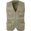 HZQIFEI Uomo Gilet da Pesca Multitasche Giubbino da Lavoro Smanicato Traspirante Outdoor Vest JRC Safari Giacche Gilet MJ09 (Cachi, XXL)