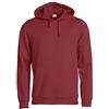 CliQue Felpa con cappuccio da uomo, Rosso (bordeaux), XXL