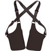 Generic Borsa a doppia spalla per ascelle, impermeabile, antifurto, con due cinghie, tasche multiple, fondina da spalla antifurto, per uomini, per papà, fidanzato, donna, cellulare, chiavi 'auto, Marrone