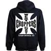WEST COAST CHOPPERS Felpa con cappuccio originale Cross Nero