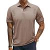 EDITCOZY Polo da Uomo Camicia a Maniche Corte Polos Casual in Tessuto a Maglia Classico per Golf, cachi., L