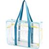Syglawnd Borsa da Spiaggia Trasparente, Borsa Trasparente con separazione Asciutto-Bagnato Impermeabile, da Piscina per Donna, Azzurro Cielo, 14, 57x6, 30x10, 43 Pollici, da Spiaggia per Donna