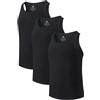 DAVID ARCHY Canottiera Uomo Pacco da 3 Cotone Elasticizzato Fitness Canottiera