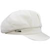 Melegari Berretto Ampio di Velluto con Visiera, Baloon cap, Made in Italy, Donna Uomo, Autunno Inverno (Avorio)