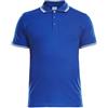 noTrash2003 Polo da uomo a maniche corte, in piqué, 100% cotone pettinato, con colletto a contrasto (Tipped Collar), spacchi laterali, qualità estiva da 190 g/m², 8 colori, taglie dalla XS alla 4XL, blu royal, L