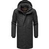 STONE HARBOUR Cappotto invernale lungo da uomo con cappuccio rimovibile e patta magnetica Xandroo XX S-3XL