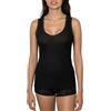 EGI Canotta Donna Spalla Larga Modal Cashmere Costina Bordino Liscio Morbida Calda Made in Italy, Art. 5120 (IT, Testo, S, M, Regular, Regular, Nero)