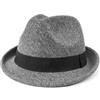Zylioo Cappello Fedora in Feltro Multi Taglia, Cappelli Trilby a Tesa Corta Regolabili per Uomo e Donna, Cappello da Cerimonia con Nastro da Arrotolare, 7.75