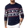 Terecey Maglione Natalizio Uomo Girocollo per Feste Invernali | 51,5% viscosa, 26,5% PBT e 22% nylon; vestibilità ampia, morbido e caldo, ideale per Natale e feste.