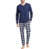 alber's - Set Pigiama Cotone Uomo Lungo, Fantasia 3 | XL