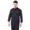 tessile astorino Giacca Cuoco e Chef Nera - Coda di Topo Bianca - 100% Cotone - RICAMO 0 - Uomo - Casacca per Ristorante e Cucina - Bottoni a Pressione - Made in Italy (S)