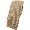 TigerTie qualità maglia cravatta - beige monocromatico Uni