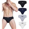 wirarpa Slip Uomo 100% Cotone Mutande Intimo Pacco da 4, Multi Colori - Taglia S