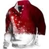 Generic Felpa da uomo in cotone con cerniera a metà collo in piedi moda autunno e inverno maglione di Natale alieno felpa con cappuccio