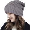 Lancry Cappelli Invernali da Donna Grigio Chiaro, Cappelli Termici e Berretti Morbidi in Pile e Lana, Taglia Unica