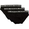 Dirk Bikkembergs Slip Uomo Bikkembergs Confezione 3 Pezzi Mutande Elastico a Vista Cotone Elasticizzato Underwear Articolo BKK1USP02TR Tri-Pack, Black, M - EU M - US S - FR 3