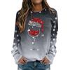 JiJiRuDU Maglione Natalizio Donna Felpa Stampa Natalizia Maglie Fashio Maglione Natalizio Top Elegante Senza Cappuccio Magliette Natale Divertenti Magliones Famiglia Felpa Natale