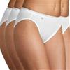 Sloggi 4 Slip Donna Basic Tai SGAMBATO Cotone Bianco E Nero (5-46, Bianco)