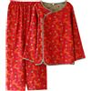 PRINCESS BRIDE Pigiama da donna in cotone rosso modello cavallo 2026 Set tradizionale stile cinese doppio strato garza Loungewear, Rosso, M