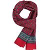 WANYING Uomo Sciarpa di Seta Lungo Doppio Strato in Seta Artificiale Casual Business Gentleman per Primavera Autunno - rosso scuro