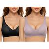 CheChury Donna Reggiseno Senza Ferretto Push Up Rimovibile Bralette Senza Cuciture Supporto Completo e Cinghie Regolabili Top Corsetto