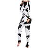 Surttan Pigiama Sexy Pigiama Tuta da Donna Tutina con Apertura Posteriore Monopezzo Autunno Inverno Pigiama Intero con Patta Sexy Pagliaccetto Tuta a Maniche Lunghe Body Oversize Onesie Pajamas