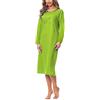 Merry Style Camicia da Notte Manica Lunga Donna 91LW1 (Verde (Manica Lunga), L)
