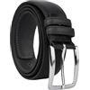 No Limits Cintura Uomo In Vero Cuoio, Made in Italy, Classica Con Cuciture e Accorciabile, Fibbia in Metallo Nickel Free, Alta 4 cm, Con Scatola