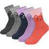 srclo Calzini termici per bambini in lana merino, per ragazzi e ragazze, invernali, spessi, comodi, regalo per bambini, 5 paia, Multicolore, 8-11 Years