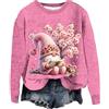 Generic HUIFUAO Felpa di Natale da Donna Babbo Natale Maglione Natalizio Brutto da Donna Gnomi Top Felpa Top di Natale da Donna, Rosa acceso, S