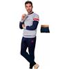 Lotto Pigiama Uomo Cotone Lungo + Boxer Omaggio, Leggero, Estivo, Anche Taglie Forti (1104 Grigio + 1 Boxer, XL)