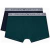 Emporio Armani Boxer da Uomo Endurance, Confezione da 2, Blu, XL, Blu, XL