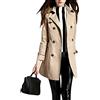 MISSMAO Donna - Trench Coat Cappotto Giacca - Basic - Maniche lunghe Doppio Petto con Cintura - Classico y Elegante