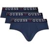 Guess Uomo Slip Confezione da 3 Brian Hero Brief 3Pack Blu