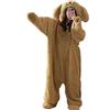 FFFF & OLFEH Pigiama Intero Donna Adulti Tuta Onesie Donna Peloso Vestaglia Intero Animali Costume da Pigiama Party Show di Natale Pigiama per Adulti (Brown,S)