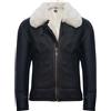 Infinity Leather Aviator Marrone Crema B3 Shearling Montone Bomber in Pelle Giacca Volante Pilota Uomo S
