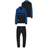 hermet Inter, Tuta da Casa da Uomo, Pigiama Homewear in Felpa Garzata, Felpa con Full Zip e Pantalone con Coulisse in Vita, con Scritta Inter Lato Cuore, Royal, Taglia S
