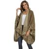 FEFLO Sciarpe e Mantelle per Donna, Elegante Mantella Lavorata a Maglia con Apertura Frontale, Poncho Sciarpa Coperta Cardigan Cappotto per Primavera, Autunno e Inverno