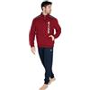 GIVOVA Tuta Homewear Intera Uomo da Casa, Pigiama Completo Felpato in Vari Modelli (IT, Testo, XXL, Regular, Regular, G526FAB Rosso/Blu)