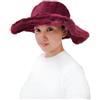 Lina & Lily Grande Cappello Pescatore Donna Invernale in Pelliccia Sintetica (Rosso Scuro)