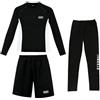 Generico Costumi da Bagno Uomo Rash Guard 3 Pezzi con Maglietta Maniche Lunghe, Pantaloni Lunghi e Corti Muta Nuoto Acque Libere Costume Surf Snorkeling per Estivo Spiaggia Hawaiana Vacanze,